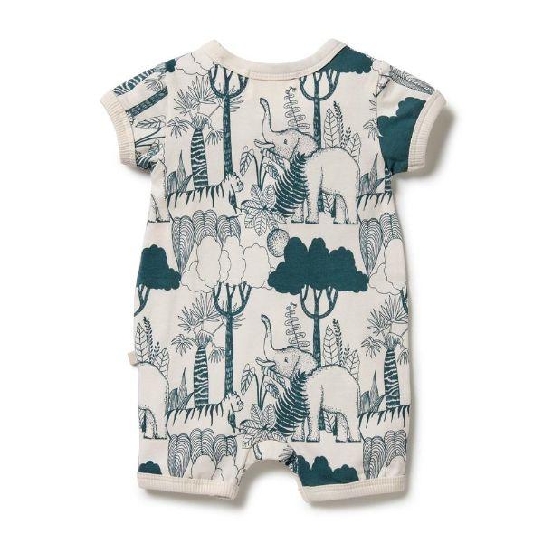 WILSON & FRENCHY Organic Boyleg Zipsuit - Wild Wilderness BABY CLOTHING - Zabecca Living