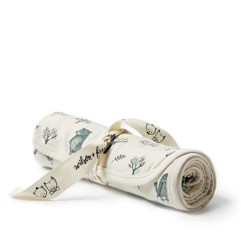 WILSON & FRENCHY Organic Bunny Rug - The Woods BABY BLANKET - Zabecca Living