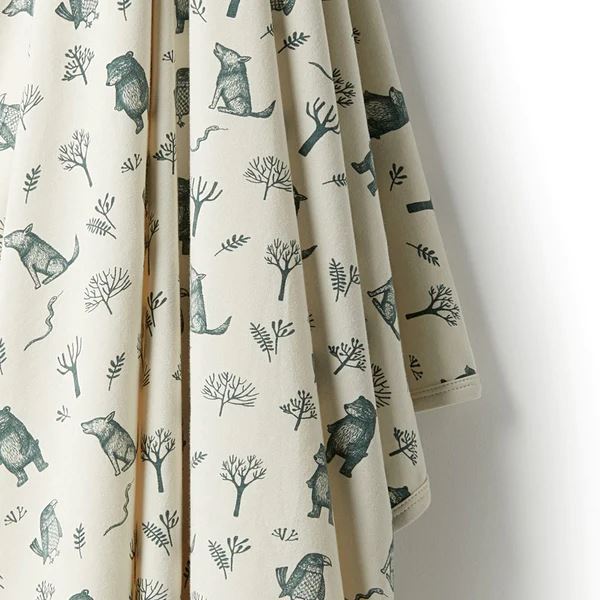 WILSON & FRENCHY Organic Bunny Rug - The Woods BABY BLANKET - Zabecca Living