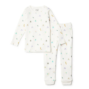 WILSON & FRENCHY Organic Flutter Long Sleeve Pyjama Set Kids Pyjamas - Zabecca Living