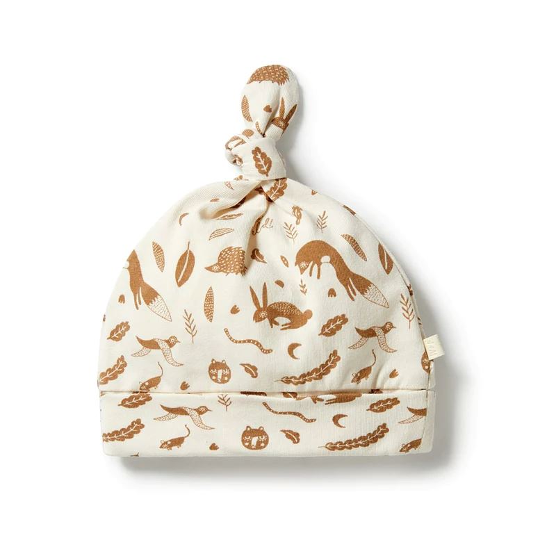 WILSON & FRENCHY Organic Knot Hat - Hello World Baby Hat - Zabecca Living