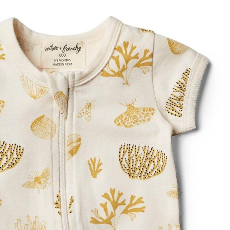 WILSON & FRENCHY Organic Little Shell Zipsuit BABY CLOTHING - Zabecca Living