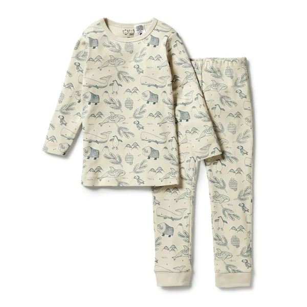 WILSON & FRENCHY Organic Long Sleeve Pyjamas - Artic Blast BABY CLOTHING - Zabecca Living