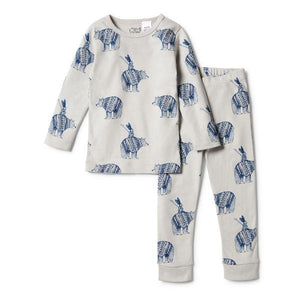 WILSON & FRENCHY Organic Long Sleeve Pyjamas - Little Adventures BABY CLOTHING - Zabecca Living
