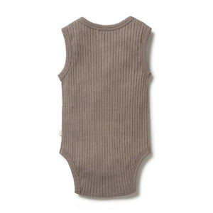 WILSON & FRENCHY Organic Rib Henley Bodysuit - Hazelwood BABY CLOTHING - Zabecca Living