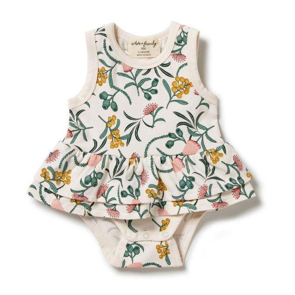 WILSON & FRENCHY Organic Ruffle Bodysuit - Nixie Fleur BABY CLOTHING - Zabecca Living
