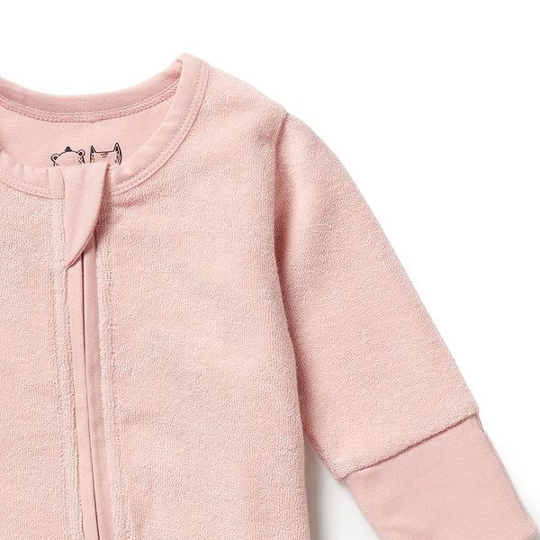 WILSON &amp; FRENCHY Organic Terry Growsuit - Cantaloupe BABY CLOTHING - Zabecca Living