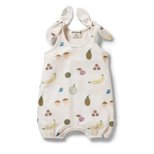 WILSON & FRENCHY Organic Tie Playsuit - Fruity BABY CLOTHING - Zabecca Living