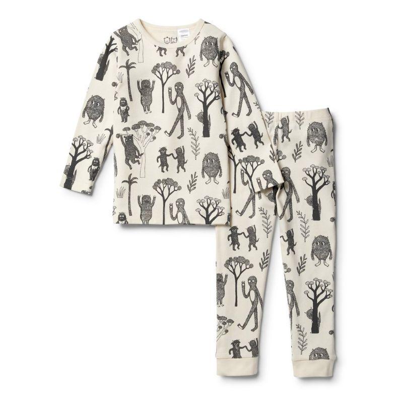 WILSON & FRENCHY Organic Wild Long Sleeve Pyjama Set Kids Pyjamas - Zabecca Living