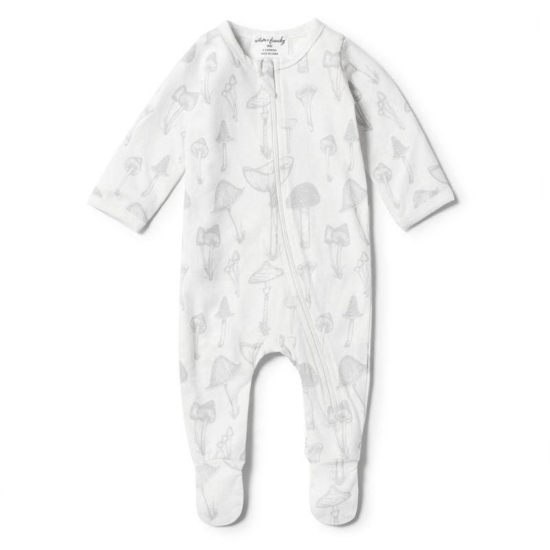 WILSON & FRENCHY Organic Wild Mushroom Zipsuit BABY CLOTHING - Zabecca Living
