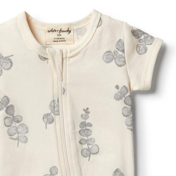 WILSON & FRENCHY Organic Zipsuit - Little Eucalyptus BABY CLOTHING - Zabecca Living