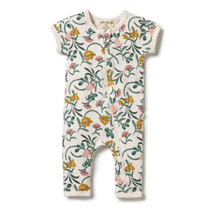 WILSON & FRENCHY Organic Zipsuit - Nixie Fleur BABY CLOTHING - Zabecca Living