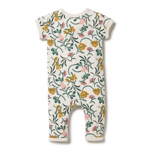 WILSON & FRENCHY Organic Zipsuit - Nixie Fleur BABY CLOTHING - Zabecca Living