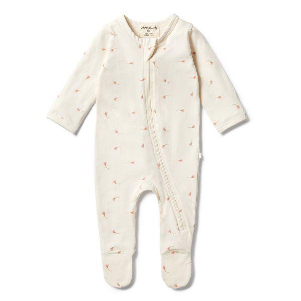 WILSON & FRENCHY Organic Zipsuit With Feet - Little Blossom BABY CLOTHING - Zabecca Living