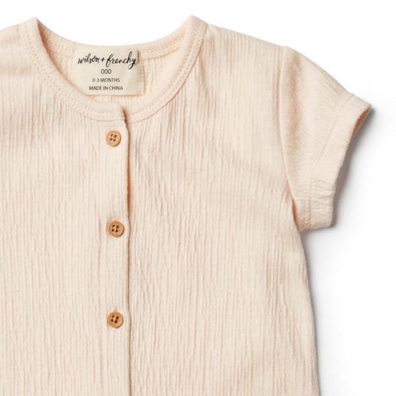WILSON & FRENCHY Peach Dust Growsuit BABY CLOTHING - Zabecca Living