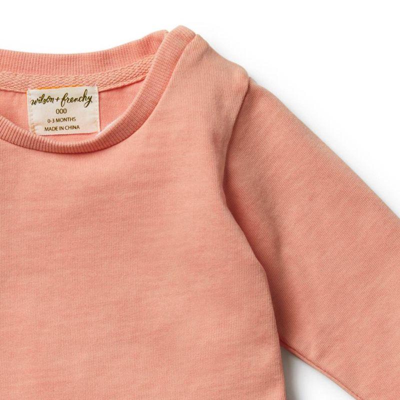 WILSON & FRENCHY Peach Pearl Ruffle Sweat BABY CLOTHING - Zabecca Living
