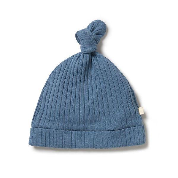 WILSON & FRENCHY Rib Knot Hat - Ocean Baby Hat - Zabecca Living