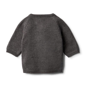 WILSON & FRENCHY Storm Grey Knitted Zip Thru Cardigan BABY CLOTHING - Zabecca Living
