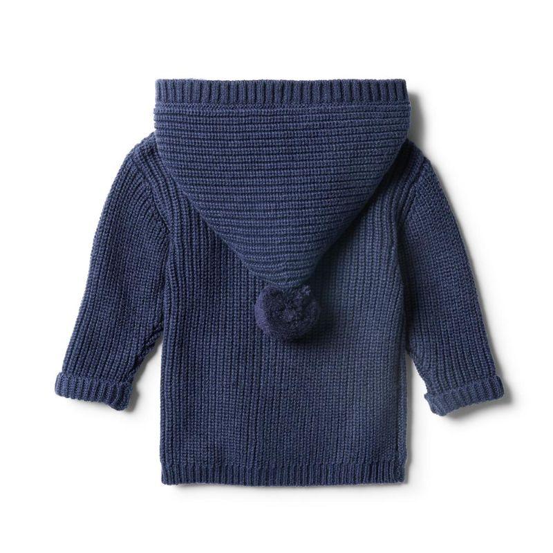 WILSON &amp; FRENCHY Twilight Blue Rib Knitted Jacket Toddler Clothing - Zabecca Living