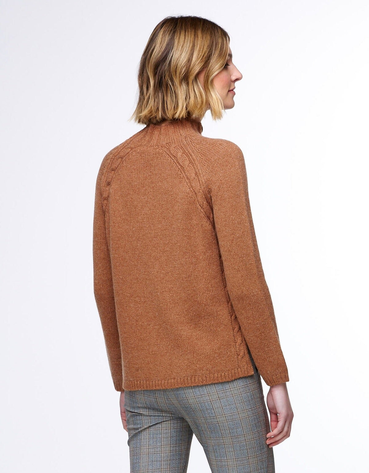 ZAKET & PLOVER Cabletrim Funnel - Coffee Jumpers + Knitwear - Zabecca Living