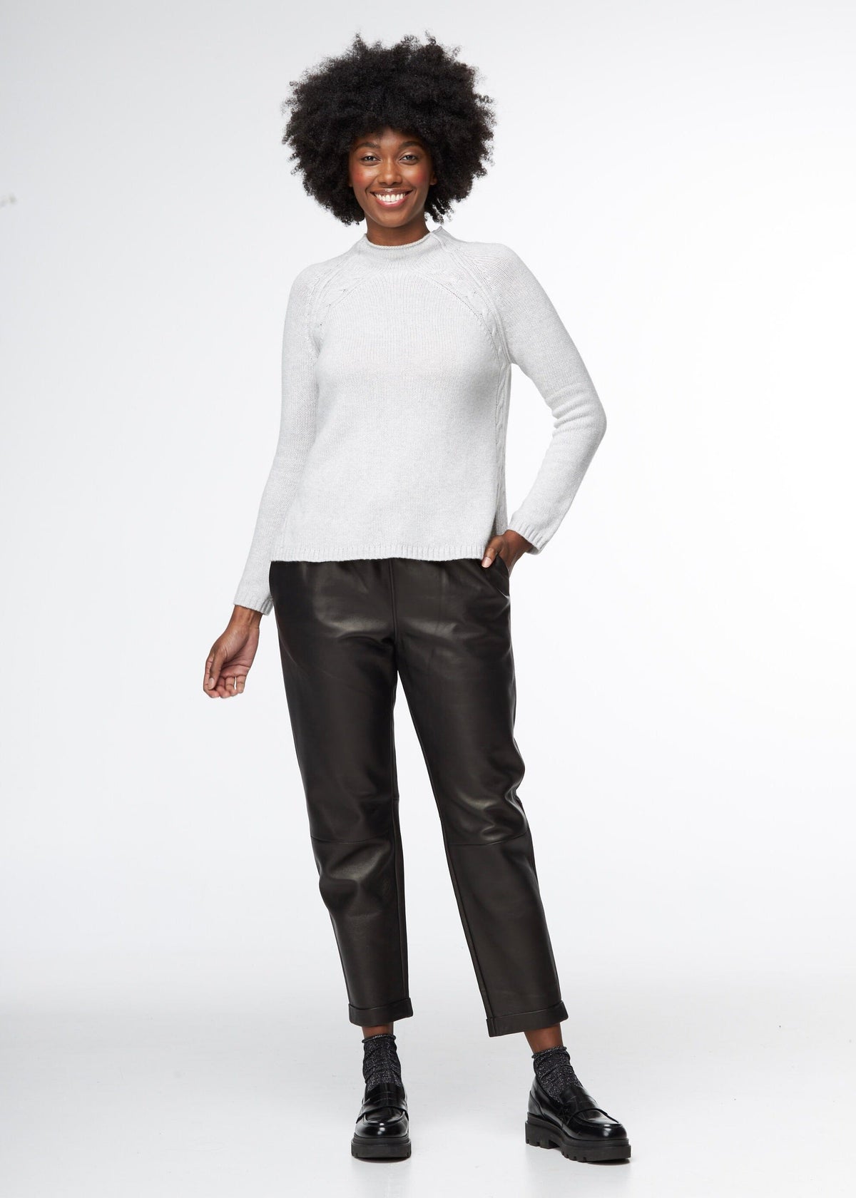 ZAKET & PLOVER Cabletrim Funnel - Marle Jumpers + Knitwear - Zabecca Living