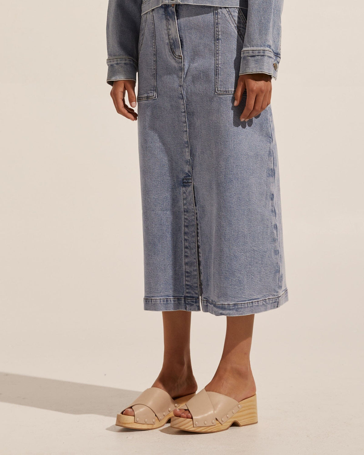ZOE KRATZMANN Loft Skirt Summer - Washed Denim Skirt - Zabecca Living