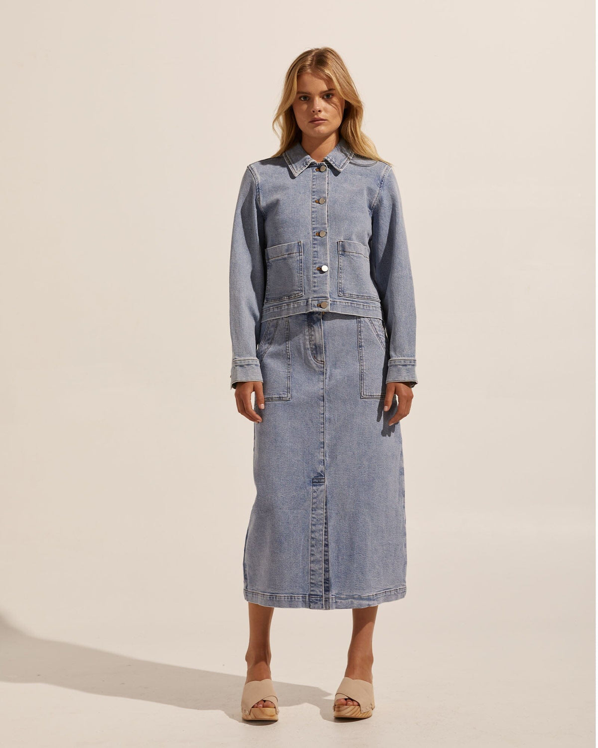 ZOE KRATZMANN Loft Skirt Summer - Washed Denim Skirt - Zabecca Living