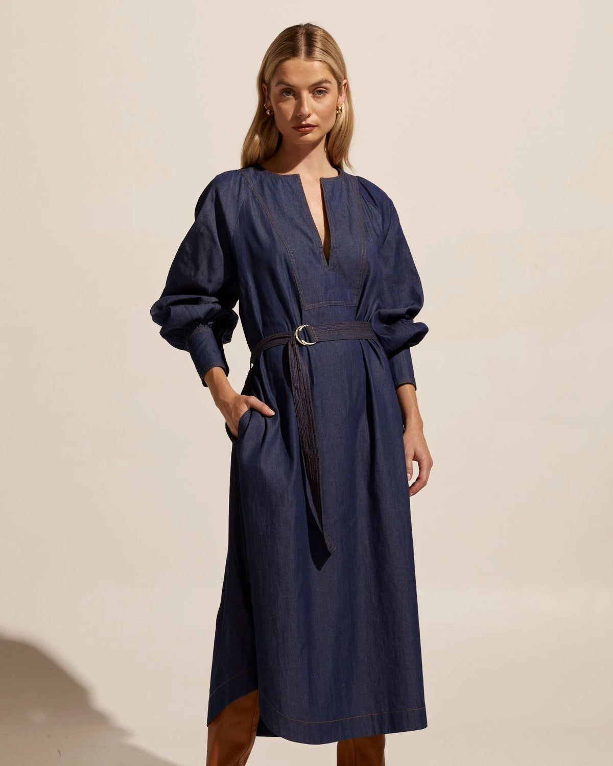 ZOE KRATZMANN Standpoint Dress - Dark Chambray Dress - Zabecca Living